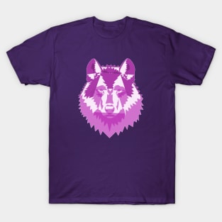 Geometric Pink Wolf T-Shirt